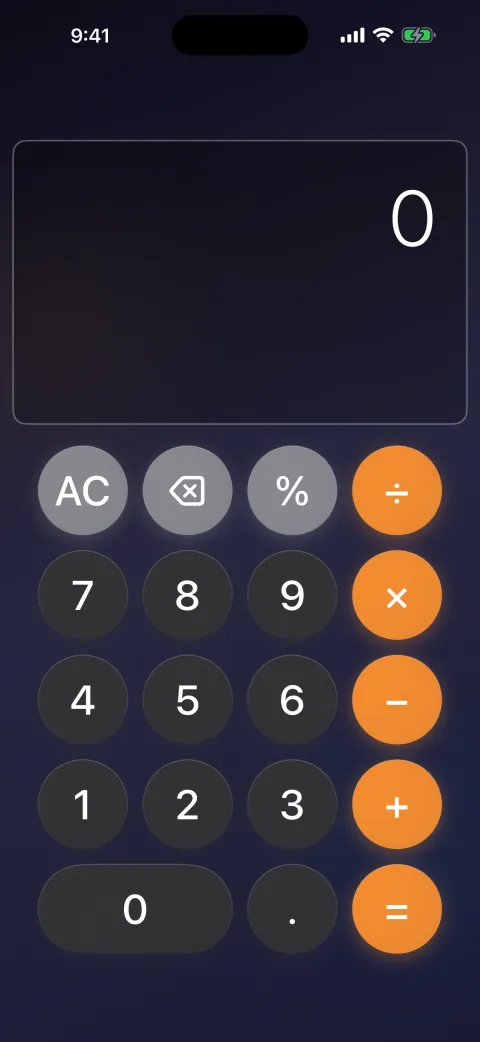 Calculator screen hiding the vault